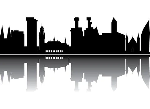The hague reflection Ilustración de archivo