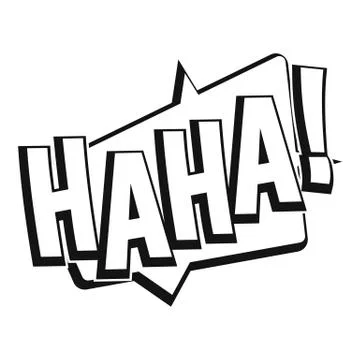 HAHA, comic text sound effect icon, simple style Stock Illustration
