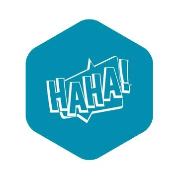 HAHA, comic text sound effect icon, simple style Stock Illustration