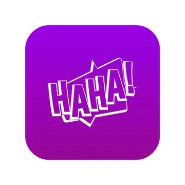 HAHA, comic text sound effect icon digital purple Stockillustratie