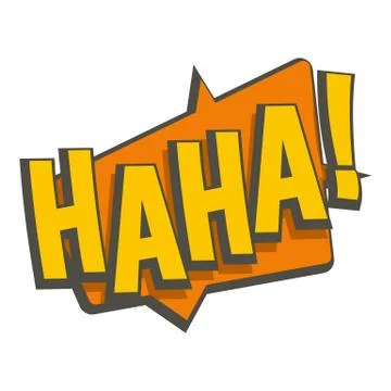 HAHA, comic text speech bubble icon isolated 스톡 일러스트