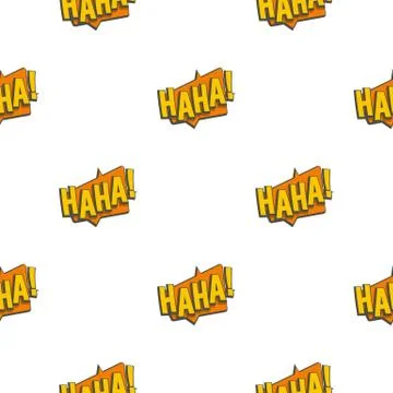 HAHA, comic text speech bubble pattern seamless Stock Illustration