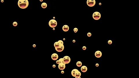 Haha Floating Animated Emojis 스톡 동영상 128405889
