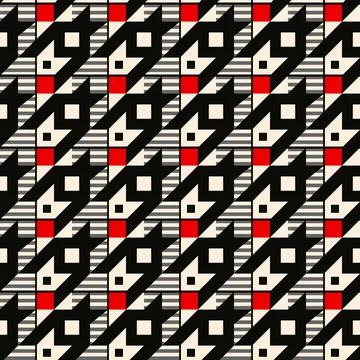 Hahnentritt eine Variante seamless pattern with houndstooth pattern variat... Stock Photos