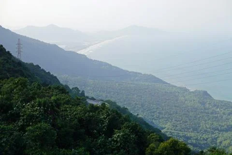 Hai van pass between da nang and hue in vietnam Stock Photos