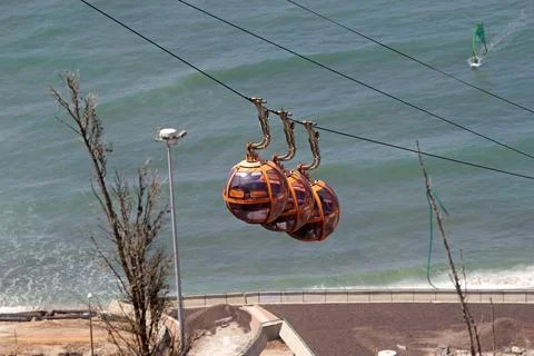 Haifa cable way Stock Photos