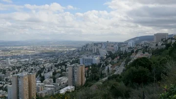 Haifa city view, time lapse 4k footage Stock Footage 85510588
