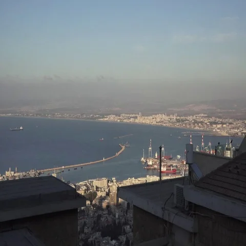 Haifa Port 2 Video stock 69373336