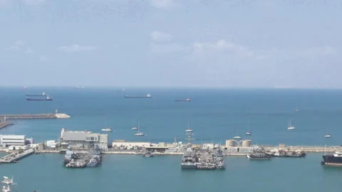 Haifa Port Video stock 157788470