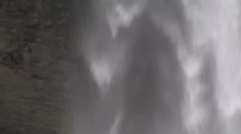 Haifoss waterfall zoomout Stock Footage 35938381