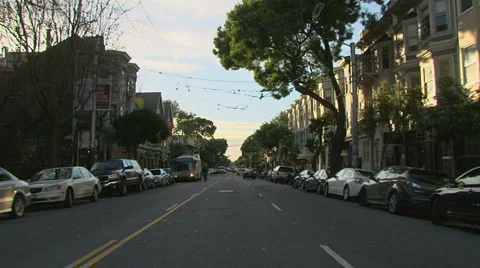 Haight Ashbury timelapse driving San Francisco 05 Stock Footage 1089672