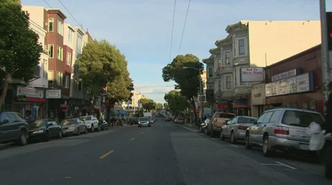 Haight Ashbury timelapse driving San Francisco 10 Stock Footage 1089720