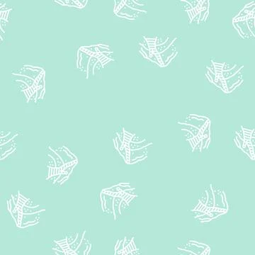 Haiku stairs line seamless pattern Stock Illustration