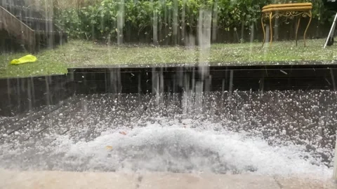 Hail with audio Stock Footage 270150158