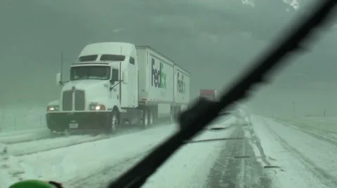 Hail Clogged Roads Stock Footage 54748328