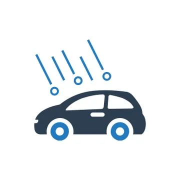 Hail Damage Icon Stock Illustration