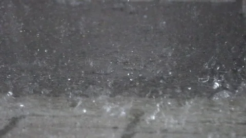 Hail fall on the car, small hail. Bad weather conditions Stock Footage 94218438