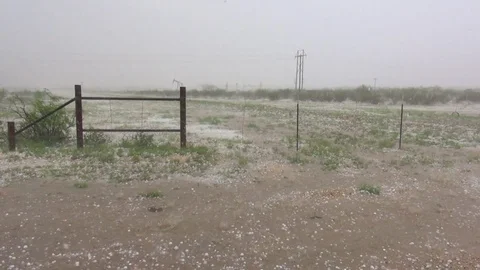 Hail fall - Storm - Day - large angle Stock Footage 80179395