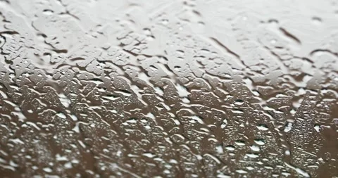 Hail falling on a car windscreen. Stock Footage 286361450