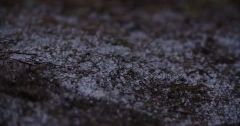 Hail falling on dirt ground Stock Footage 133207261