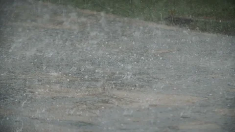 Hail Falling On The Ground In Slow Motion 4k 02 Vídeo Stock 88055963