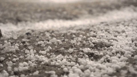 Hail falls on the ground Stock Footage 104440229