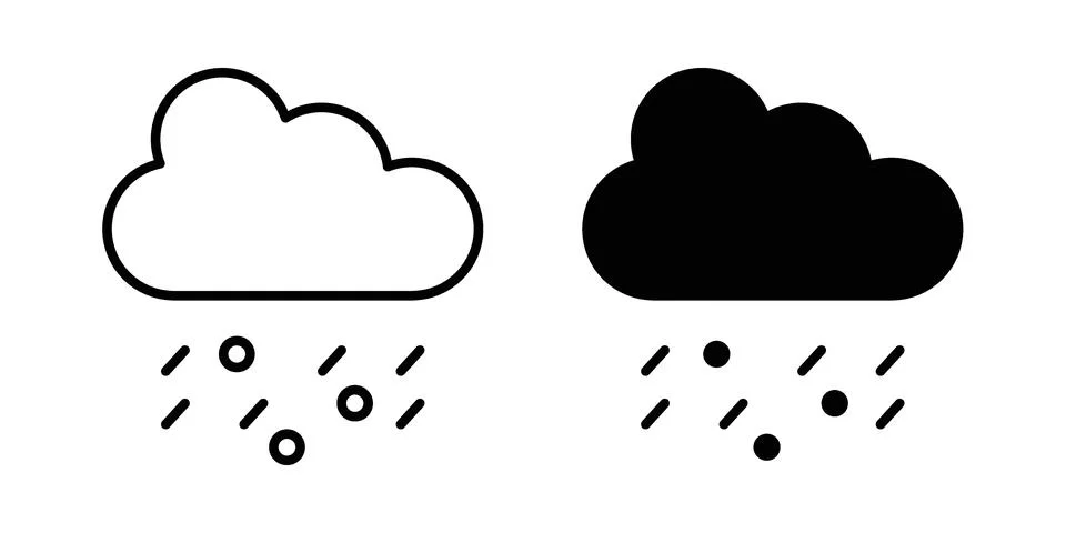 Hail icon graphic element. web icon set Stock Illustration