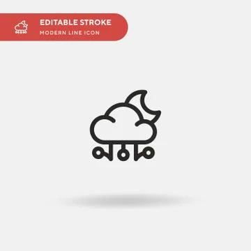 Hail Simple vector icon. Illustration symbol design template for web mobile U Stock Illustration