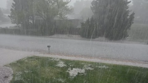 Hail Storm in Colorado Stock Footage 168914847