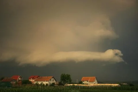 Hail Storm at Sunset Stock Photos