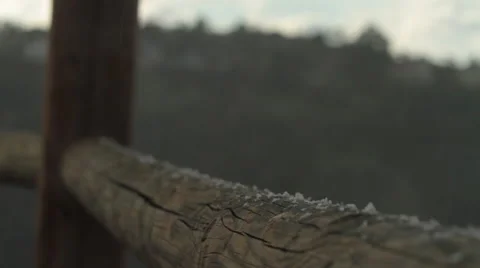 Hailstorm on fence Stock Footage 46810143