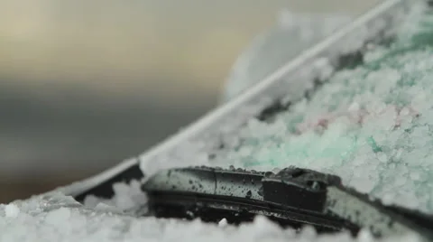 Hailstorm hits windshield Stock Footage 46810075
