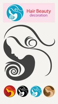 Hair beauty logo Stock Illustration