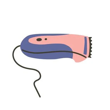 Hair clipper. Vector illustration. Object isolated on white background, cartoon Stock Illustration