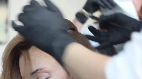 Hair coloring Stock Footage 57108121