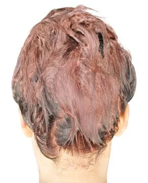 Hair coloring in process Stock Photos