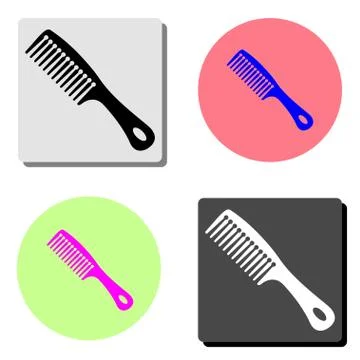 Hair comb. flat vector icon Stock Illustration