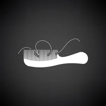 Hair In Comb Icon Stock Illustration