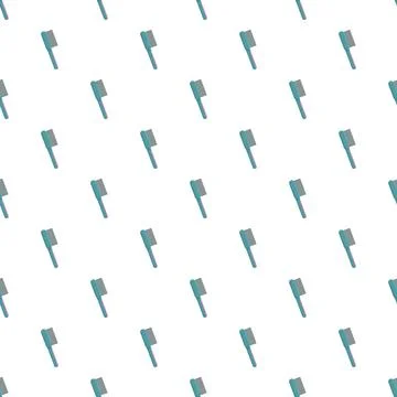 Hair comb seamless pattern on white background 스톡 일러스트