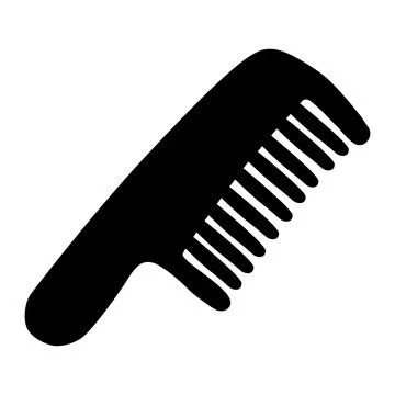 Hair comb, simple vector hand draw sketch doodle Stock Illustration
