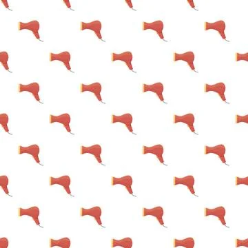 Hair dryer appliance repeating pattern for beauty care background Illustrazione stock