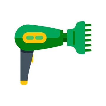 Hair dryer with diffuser attachment for styling Illustrazione stock