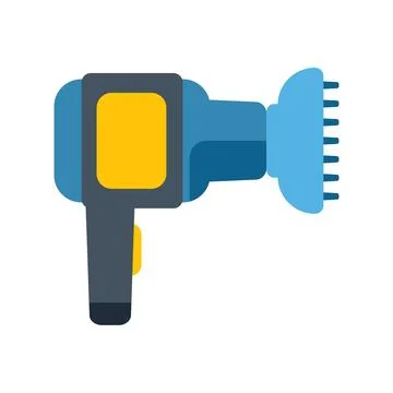 Hair dryer with diffuser attachment for styling curly hair Illustration
