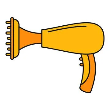 Hair dryer with diffuser nozzle for styling Illustration