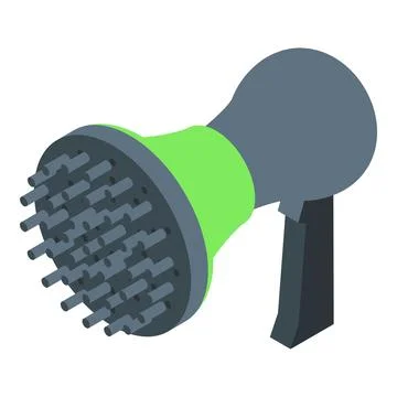 Hair dryer diffuser spreading hot air for voluminous hairstyle Illustration