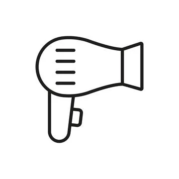 Hair dryer icon vector basic design simple Stock Illustration