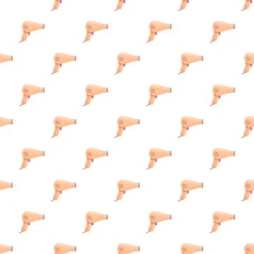 Hair dryer pattern creating a seamless background design Stock Illustration