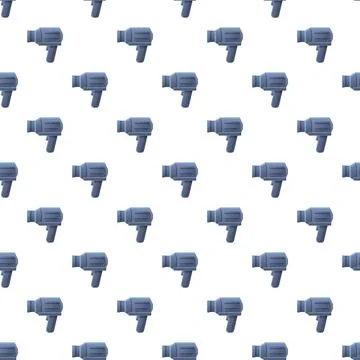 Hair dryer tools repeating pattern seamless background Stock Illustration