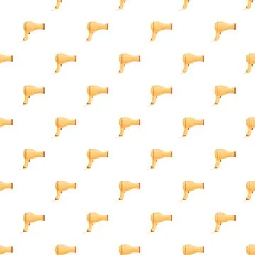 Hair dryers repeating pattern creating seamless background Stock Illustration