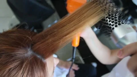 Hair drying 스톡 동영상 57108132